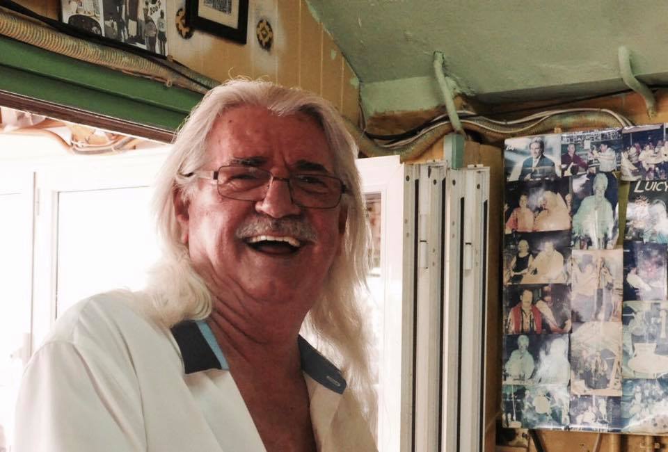 Picture of the singer and entertainer Hans from Graz. A veteran and an integral part of our cult café Marlene, in the Cita in Playa del Ingles on Gran Canaria